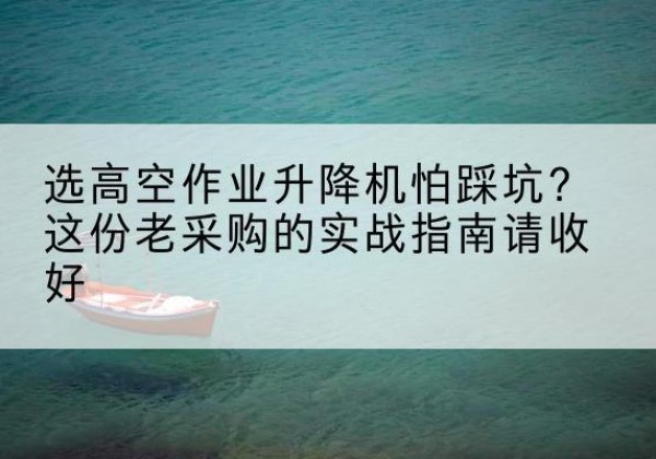 泽库高空作业升降机厂家推荐-选高空作业升降机怕踩坑？这份老采购的实战指南请收好
